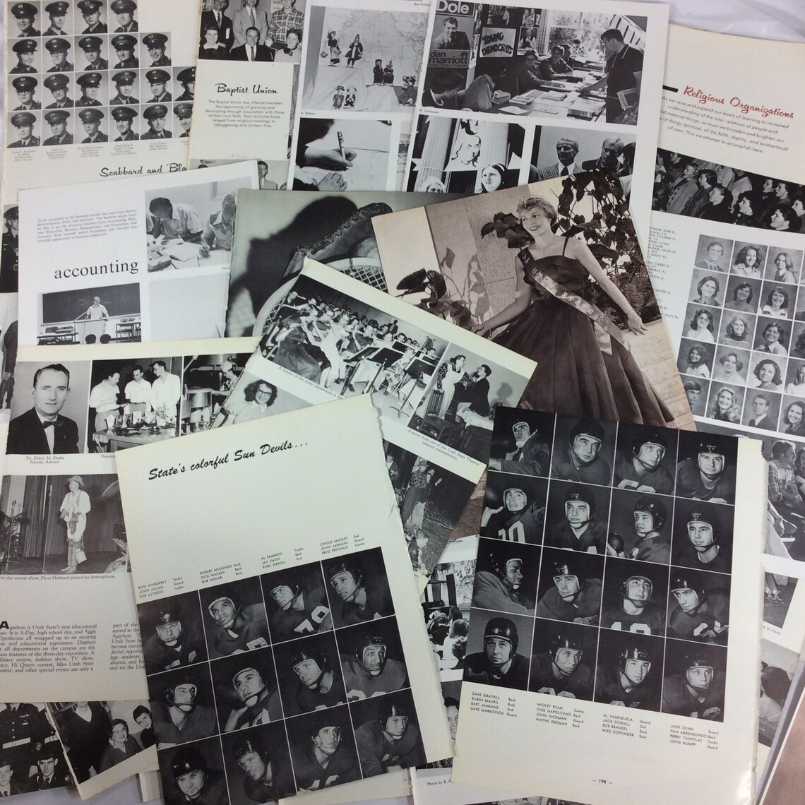 50 Vintage Yearbook Pages High School College University Etsy