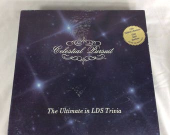 Vintage Celestial Pursuit Board Game Mormon Latter-day Saints Christian Trivial LDS Trivia Game Cards