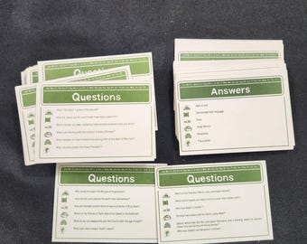 100 LDS Kids Trivia Game Cards, Vintage Celestial Pursuit Mormon Children Child Latter-day Saints Board Game Christian Trivial