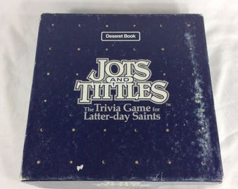 Jots And Tittles Mormon Trivia Game LDS Latter-day Saints Board Game Christian Vintage Trivial Pursuit Cards