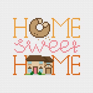 Home Sweet Home, The Simpsons  - Cross Stitch Pattern (PDF) - INSTANT DOWNLOAD