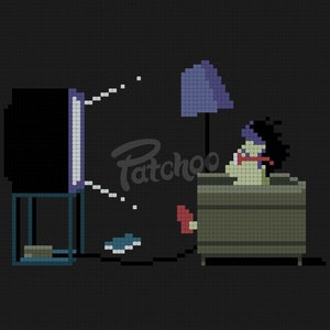 Thrillhouse, The Simpsons - Cross Stitch Pattern (PDF) - INSTANT DOWNLOAD