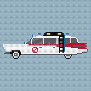 Ectomobile - Cross Stitch Pattern (PDF) - INSTANT DOWNLOAD
