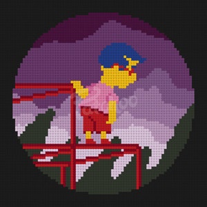 There Stands A Broken Man, Milhouse, The Simpsons - Cross Stitch Pattern (PDF) - INSTANT DOWNLOAD