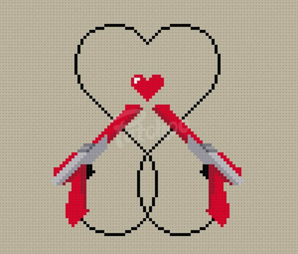 Video Game Love Cross Stitch Pattern PDF INSTANT Etsy