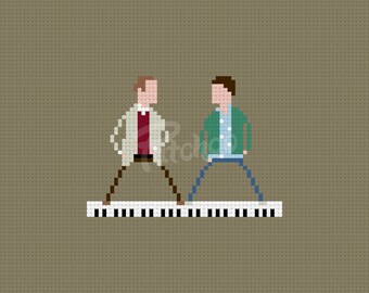 Chopsticks, Big Piano - Cross Stitch Pattern (PDF) - INSTANT DOWNLOAD