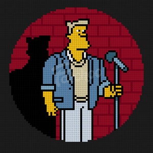 That’s The Joke, Rainier Wolfcastle, McBain, The Simpsons - Cross Stitch Pattern (PDF) - INSTANT DOWNLOAD