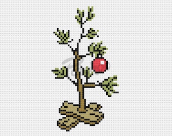 A Charlie Brown Christmas Tree - Cross Stitch Pattern (PDF) - INSTANT DOWNLOAD