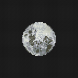 Der Mond - Kreuzstichmuster (PDF) - INSTANT DOWNLOAD