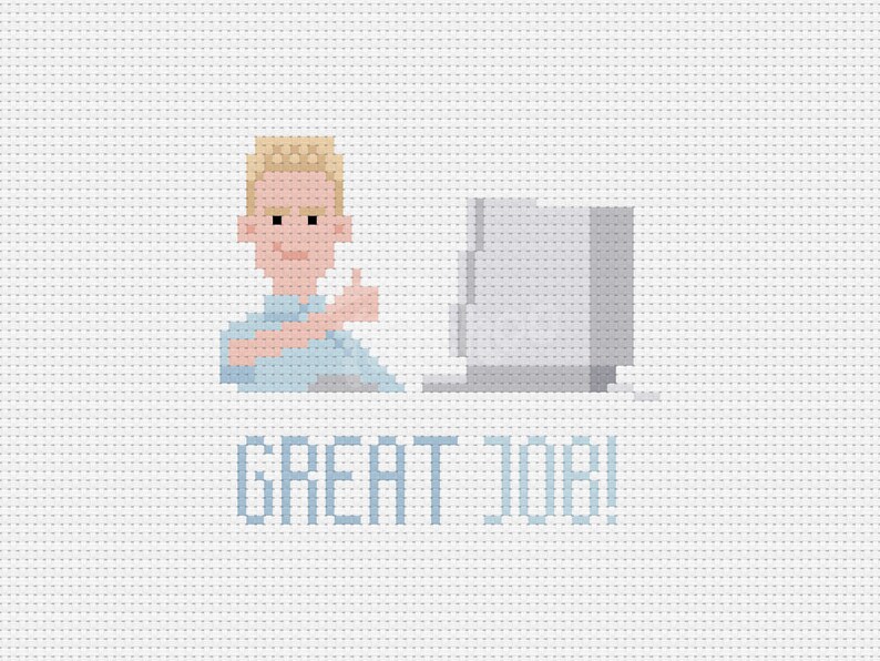 Great Job Cross Stitch Pattern PDF INSTANT DOWNLOAD Etsy