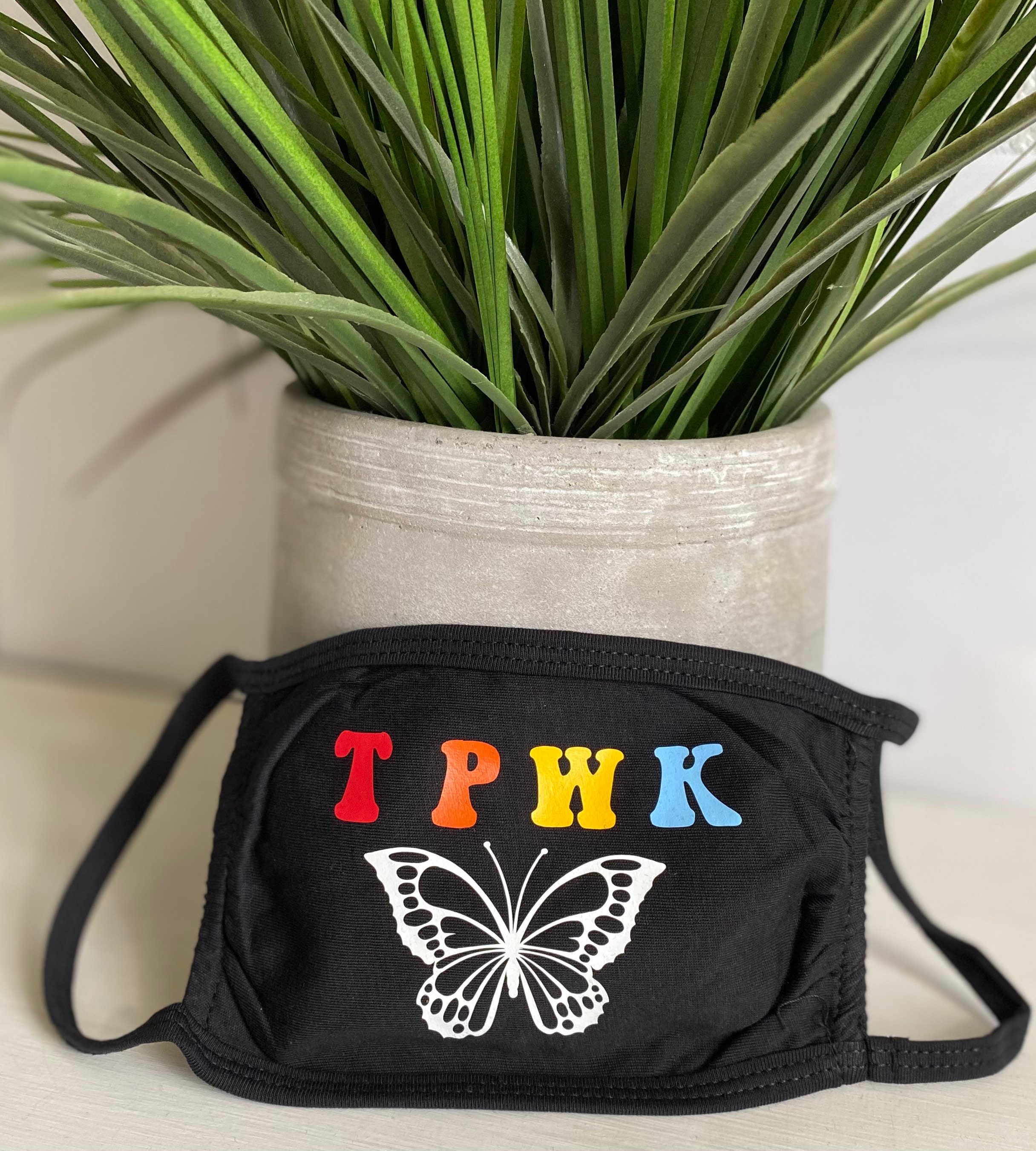 Treat people with kindness face mask, butterfly, tpwk mask face cover…