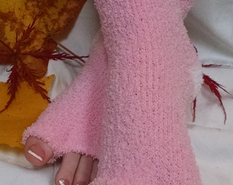 Calzini per pedicure, calzino per pedicure, calzino infradito, calzino aperto, SweetdesignsbyJLM, calzino senza dita nei colori rosa e bianco.