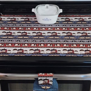 Collection Americana ! Couvercle de cuisinière, protecteur de cuisinière, coussin de dessus de cuisinière, protecteur de cuisinière en céramique, décoration de cuisine, patriotique