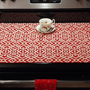 Collection Red's, couvercle supérieur, couvercle supérieur en verre de cuisinière, protecteur de plaque de cuisson, protection supérieure de cuisinière, protection de plaque de cuisson en céramique, décoration de cuisine