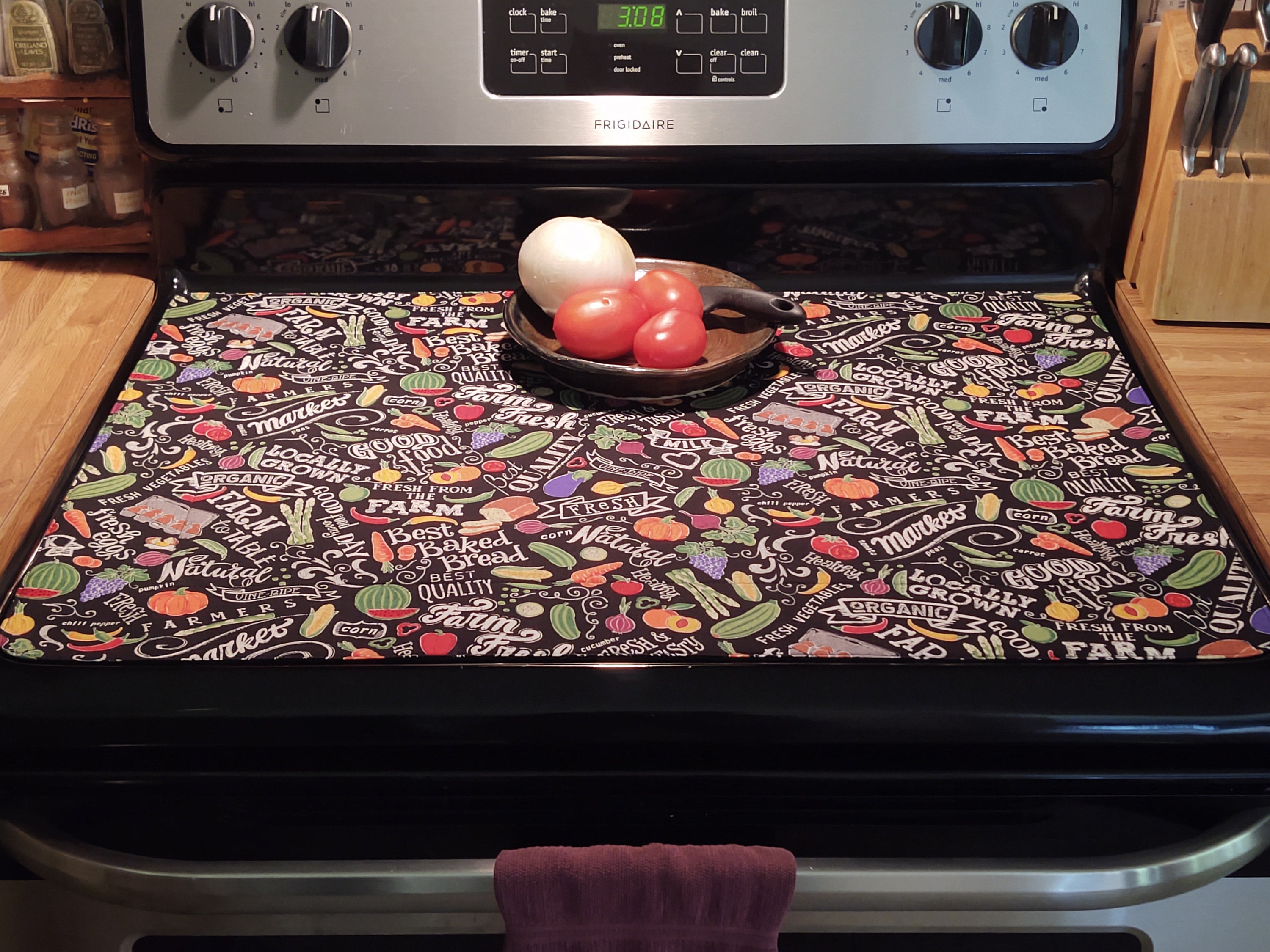 Quilted Stove Top Cover Stove Protector For Glass Ceramic Stoves