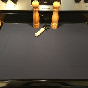 Collection de toile bleue, couvercle supérieur de cuisinière, couvercle supérieur en verre, protecteur de dessus de cuisinière, coussin supérieur de cuisinière, protecteur de plaque de cuisson en céramique, décoration de cuisine