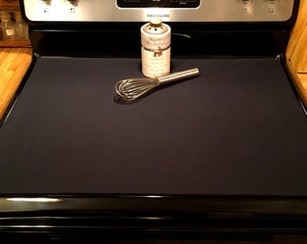 Black Stove top cover, glasstop cover, stovetop protector, Stovetop pad, Ceramic stovetop cover, kitchen decor, Sweet designs by JLM, Canvas