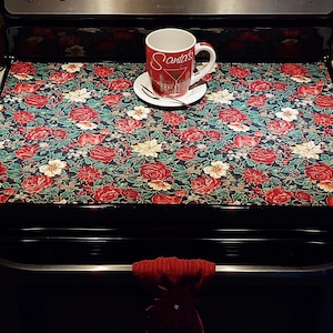Collection de Noël, couvercle supérieur de cuisinière, couvercle supérieur en verre, protecteur de plaque de cuisson, protecteur supérieur en céramique, décoration de cuisine, *durée limitée uniquement*
