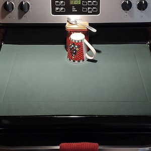 Collection Green, Couvercle supérieur de cuisinière, couvercle supérieur en verre de cuisinière, protecteur de plaque de cuisson, coussin de dessus de cuisinière, protecteur de plaque de cuisson en céramique, décoration de cuisine