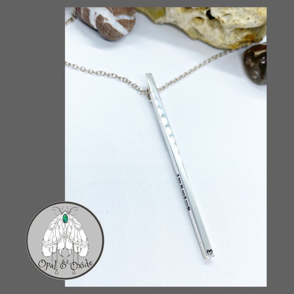 Drop Bar Necklace Etsy