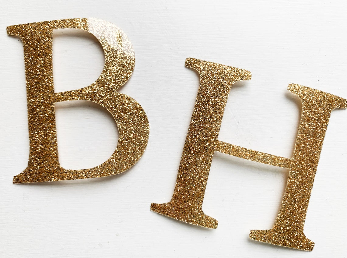 Iron-on Glitter Letters Serif Style | Etsy