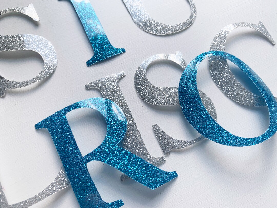 Iron-on Glitter Letters Numbers Symbols MEDIUM Serif Style - Etsy UK