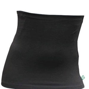 Haramaki Belly Wrap Core-Warmer Post-Pregnancy Belly Wrap Belly-Band Back Warmer Black Organic Cotton image 3