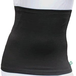 Haramaki Belly Wrap Core-Warmer Post-Pregnancy Belly Wrap Belly-Band Back Warmer Black Organic Cotton image 4