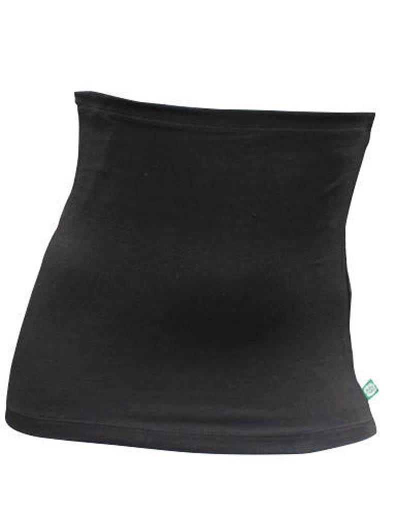 Haramaki Belly Wrap Core-Warmer Post-Pregnancy Belly Wrap Belly-Band Back Warmer Black Organic Cotton image 3