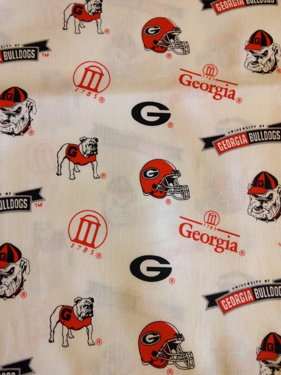 Items similar to Bulldog Football Fabric one 1 yard University