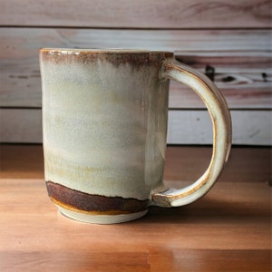 Glazed Ceramic Rustic Beige Espresso Mug - Handmade Pottery
