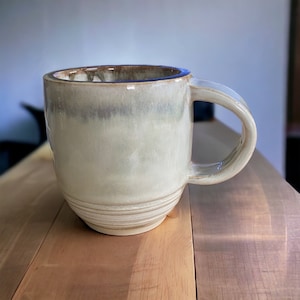 Glazed Ceramic Rustic Beige Espresso Mug - Handmade Pottery