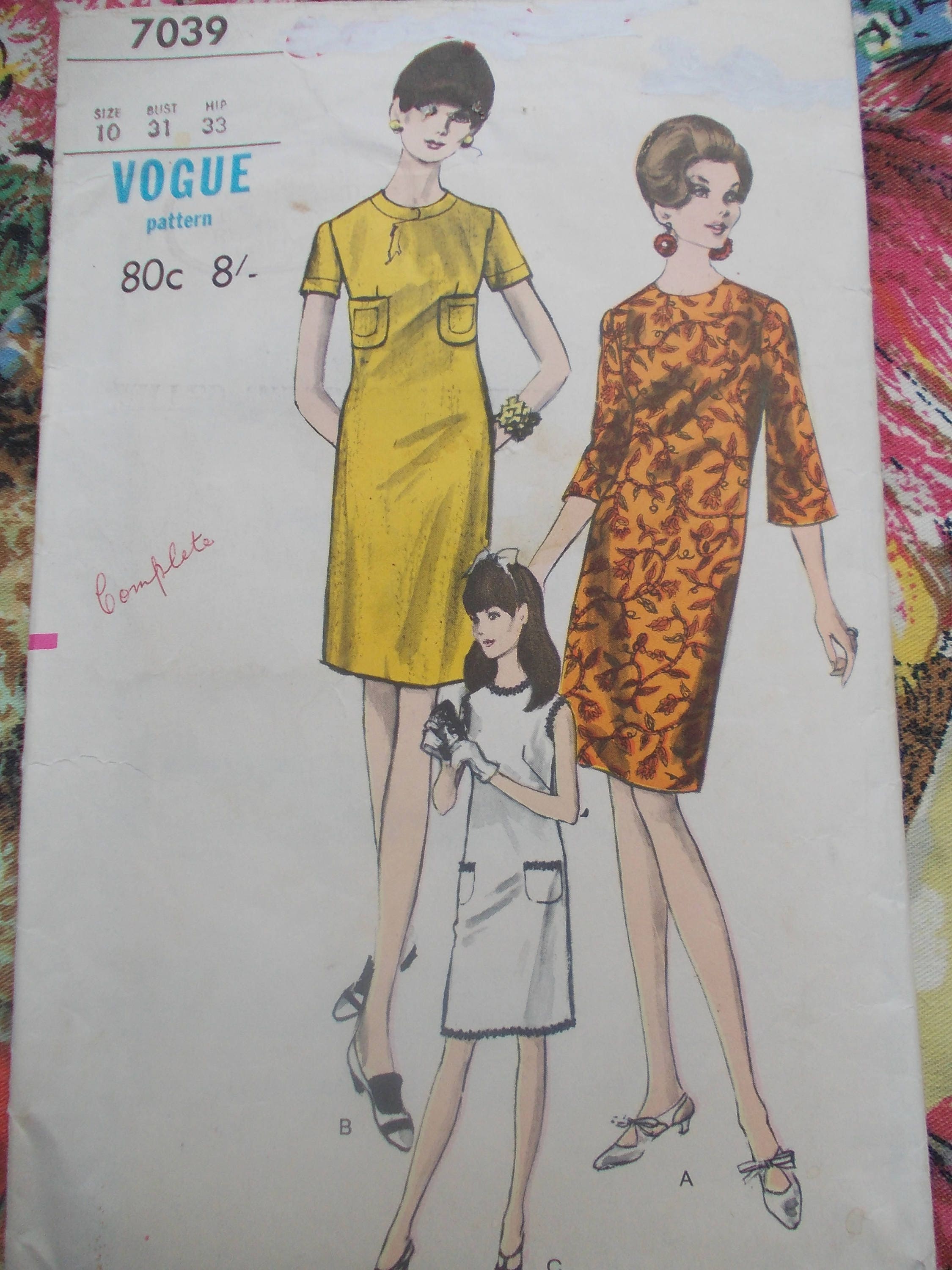 Mode 7039 1960 60er Jahre Halb Ausgestattet Kleid Etsy