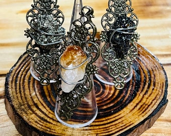 Natural gemstone rings