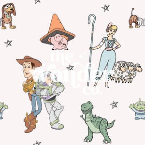 Toy Friends Seamless Pattern, Magical Seamless Pattern, Toy Friends Digital Paper, Toy Seamless, Toy Friends Pattern