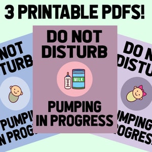 Pumping In Progress Sign for Work