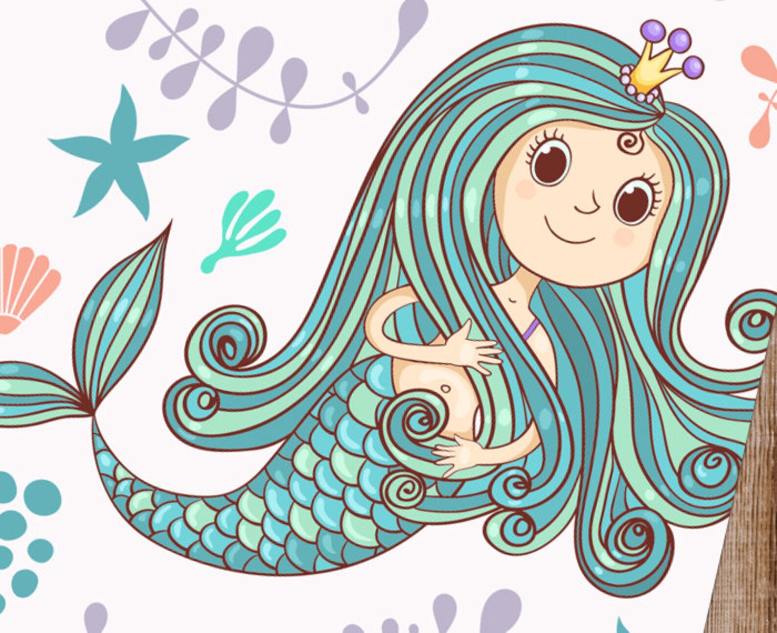 mermaid-birthday-invitation-mermaid-invitation-birthday-etsy