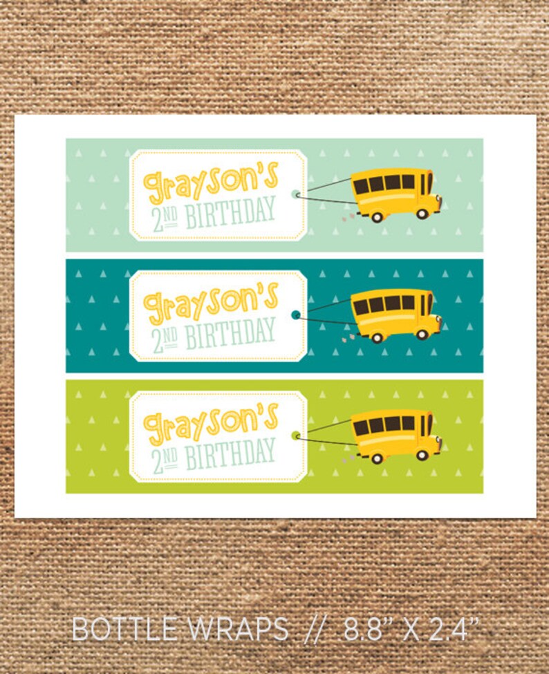 School Bus Birthday Party Kit // Printable - Etsy