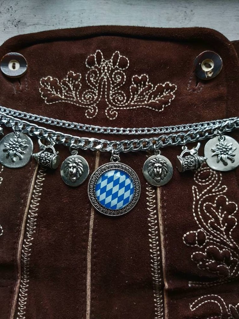 Men's Charivari for Lederhosn for men / traditional wedding / Bavarian coat of arms KönigLudwigII. / Traditional costume jewelry Wiesn Oktoberfest beer garden Bayernwappen