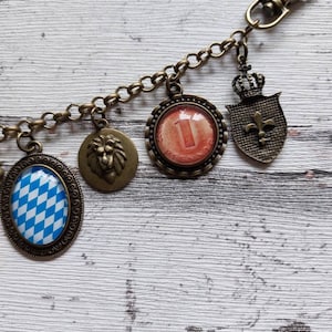 Men's Charivari for Lederhosn for men / traditional wedding / bronze colors / Bavaria coat of arms King Ludwig II. Wiesn Oktoberfest beer garden Glückspfennig