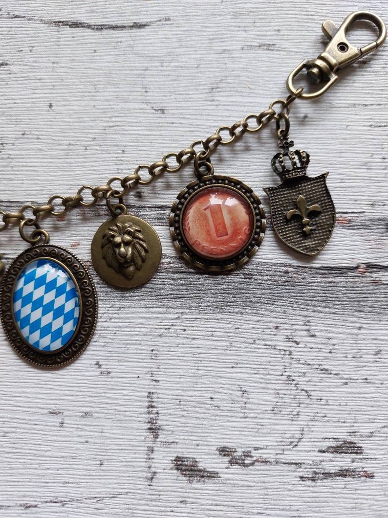 Men's Charivari for Lederhosn for men / traditional wedding / bronze colors / Bavaria coat of arms King Ludwig II. Wiesn Oktoberfest beer garden Glückspfennig