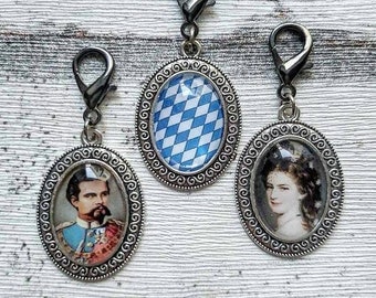 Charivari Anhänger zur Lederhosn für Männer wahlweise Schlüsselanhänger/ Damen Halsband/König Ludwig/Bayernwappen/Sissi Trachten Hochzeit