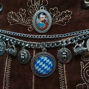 Men's Charivari for Lederhosn for men / traditional wedding / Bavarian coat of arms KönigLudwigII. / Traditional costume jewelry Wiesn Oktoberfest beer garden image 10