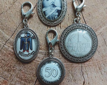 Charivari pendant Lederhosn men/key ring/dirndl/DM coin replica/King Ludwig/Münchner Kindl/50 Pfennig/traditional wedding