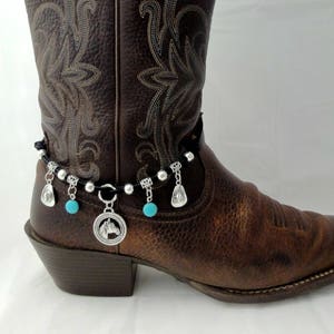 Cowboy Boot Anklet Jewelry, Turquoise, Boot Jewelry, Laredo
