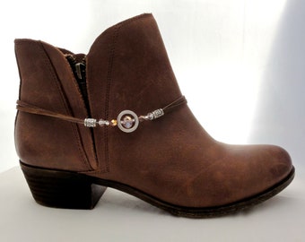 Boot Ankle Bracelets; Rose Gold Peach; Boot Bracelets; Elegant Boot Jewelry; Moon Beam