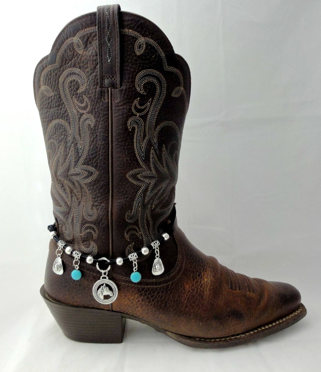 Cowboy Boot Anklet Jewelry Turquoise Boot Jewelry Laredo - Etsy