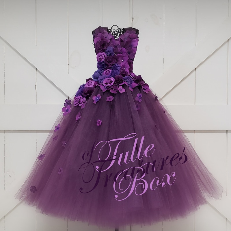 Plum petals floral wrap dress