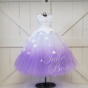 gradient purple dress Purple Spaghetti Strap Gradient Tulle Long Prom Dress, A-Line Evening