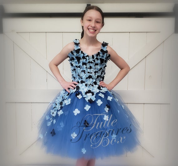 blue petal dress The Blue Petal Midi Dress  Gaudie and Company